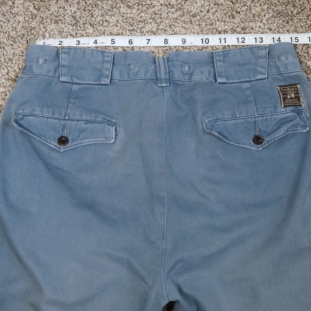 Polo Ralph Lauren‎ Slim GI Fit Pants Garment Dyed Mens 32x30 Blue Chino Military